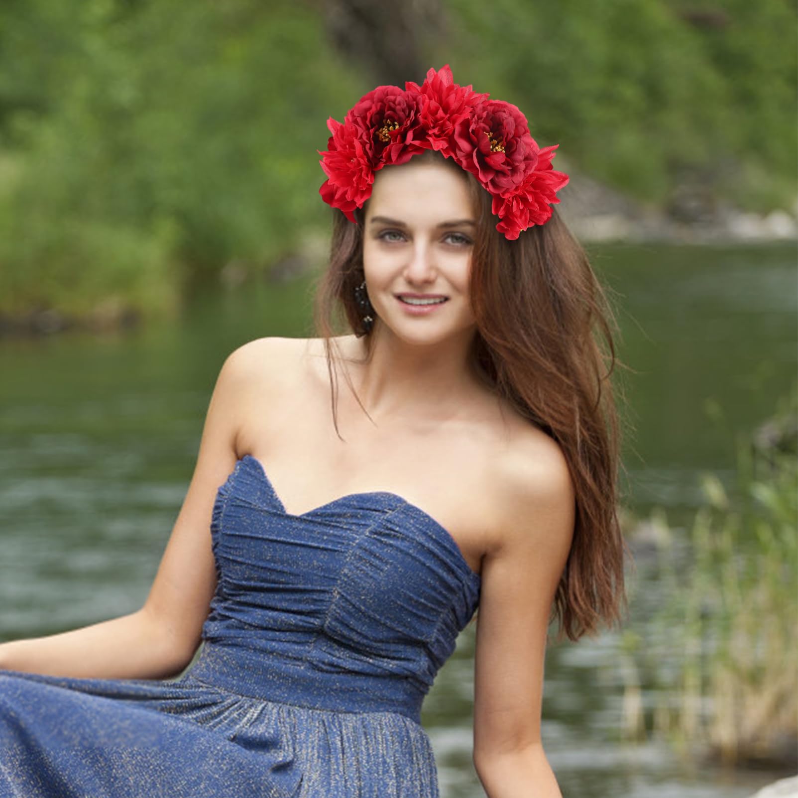 Beavorty 5 Eleganti Cerchietti Con Fiori Di Peonia Per Feste E Occasioni Speciali