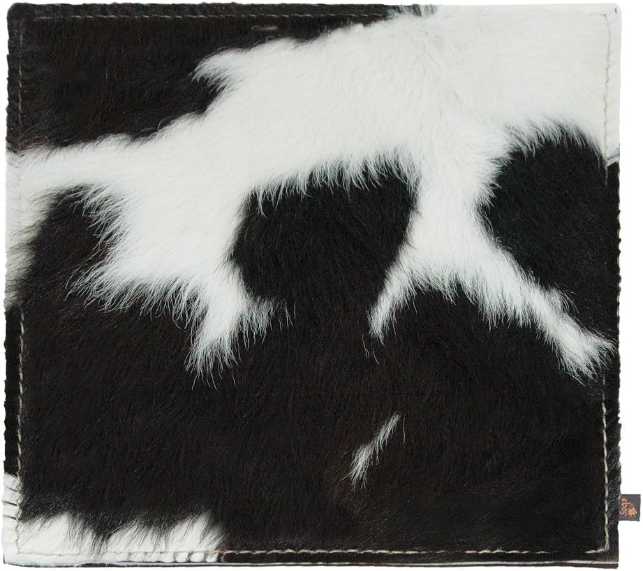 ebos Cowhide seat cushion, 40 x 40 cm ✓ Real cowhide ✓ Wool felt ✓ Slim & comfortable | High quality seat cushion, cushion with filling | Beautiful seat cushions, felt cushions, decorative cushions | Robust outdoor cushions, chair padding (grey)