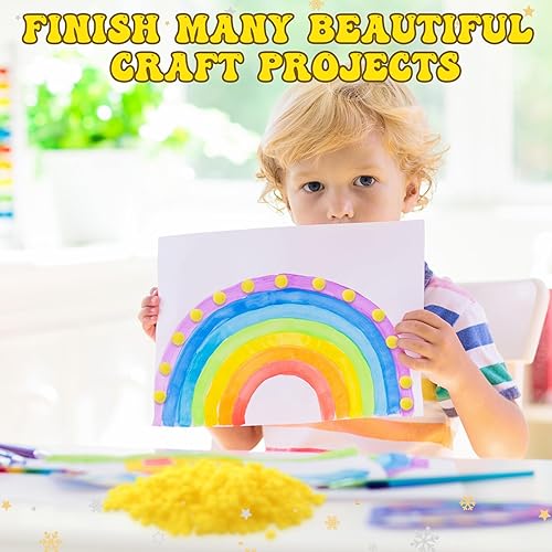 Vista 18 de Shappy - 2000 pompones de 0.236 in para manualidades, suministros para el trabajo y manualidades Red