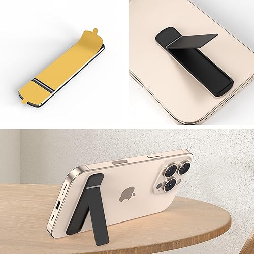 Miniatura 6 de DOB SECHS Funda delgada con función atril para teléfono, juego de 2 soportes universales para teléfono celular, soporte de metal ultrafino para