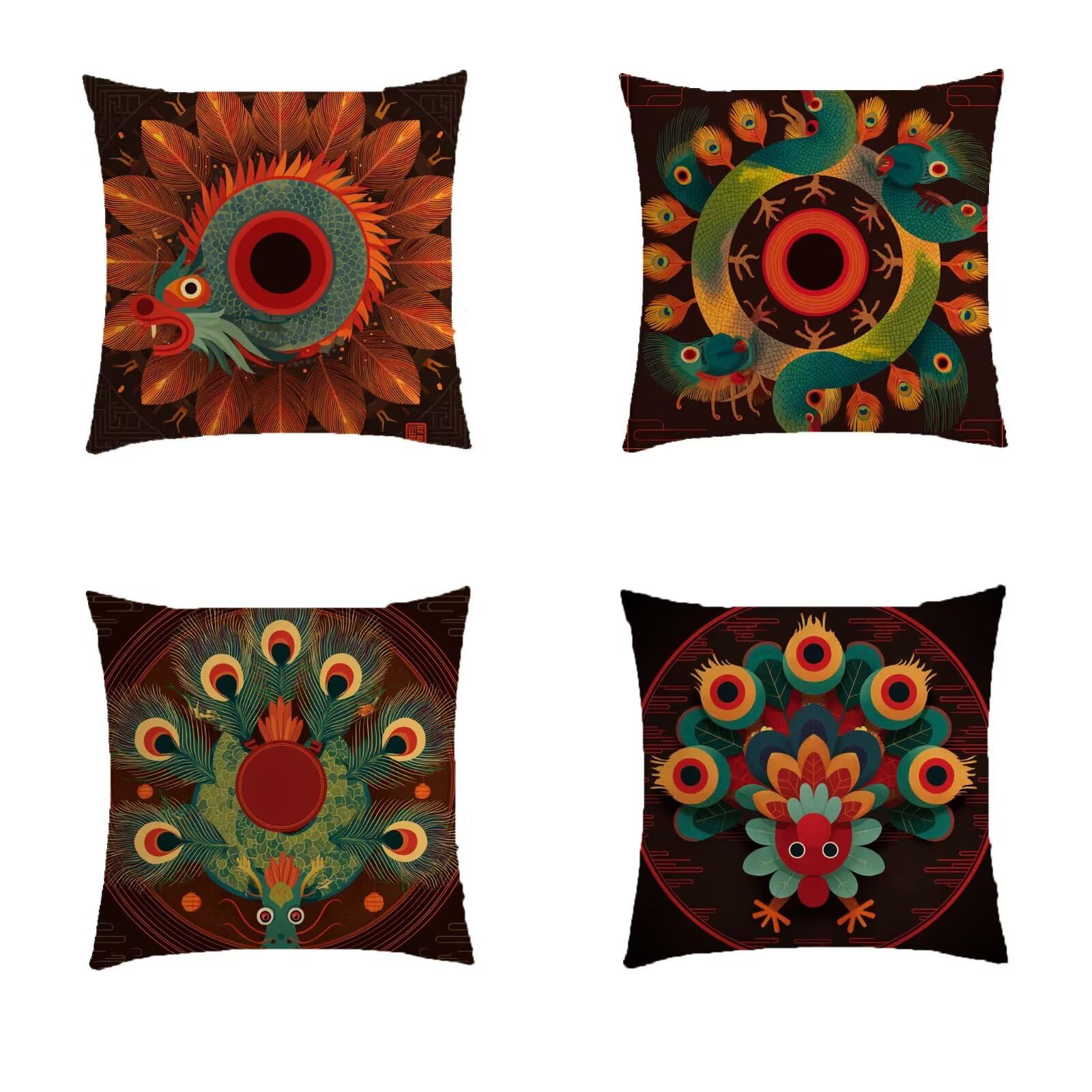Housse de coussin 45x45 salon de jardin lin taie oreiller carré S301