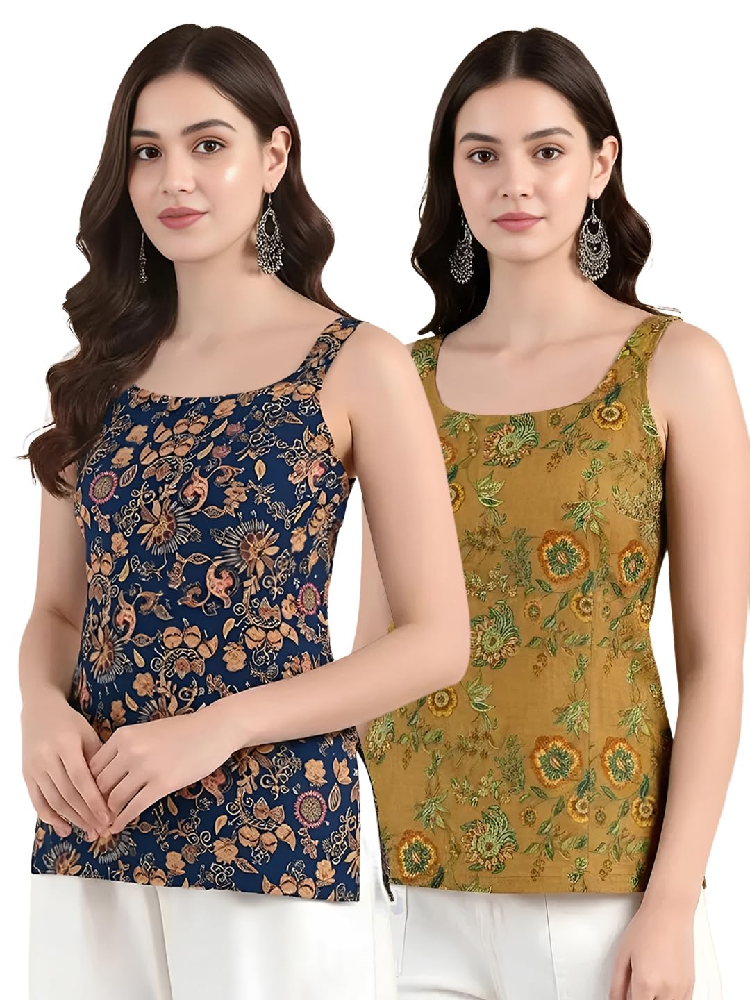 Pinkmint Women Kurti Tops | Sleeveless Printed Kurti for Women | Cotton Blend Short Kurta Tops | Casual, Office Wear, Coll... - Review, Price and Buying Guide