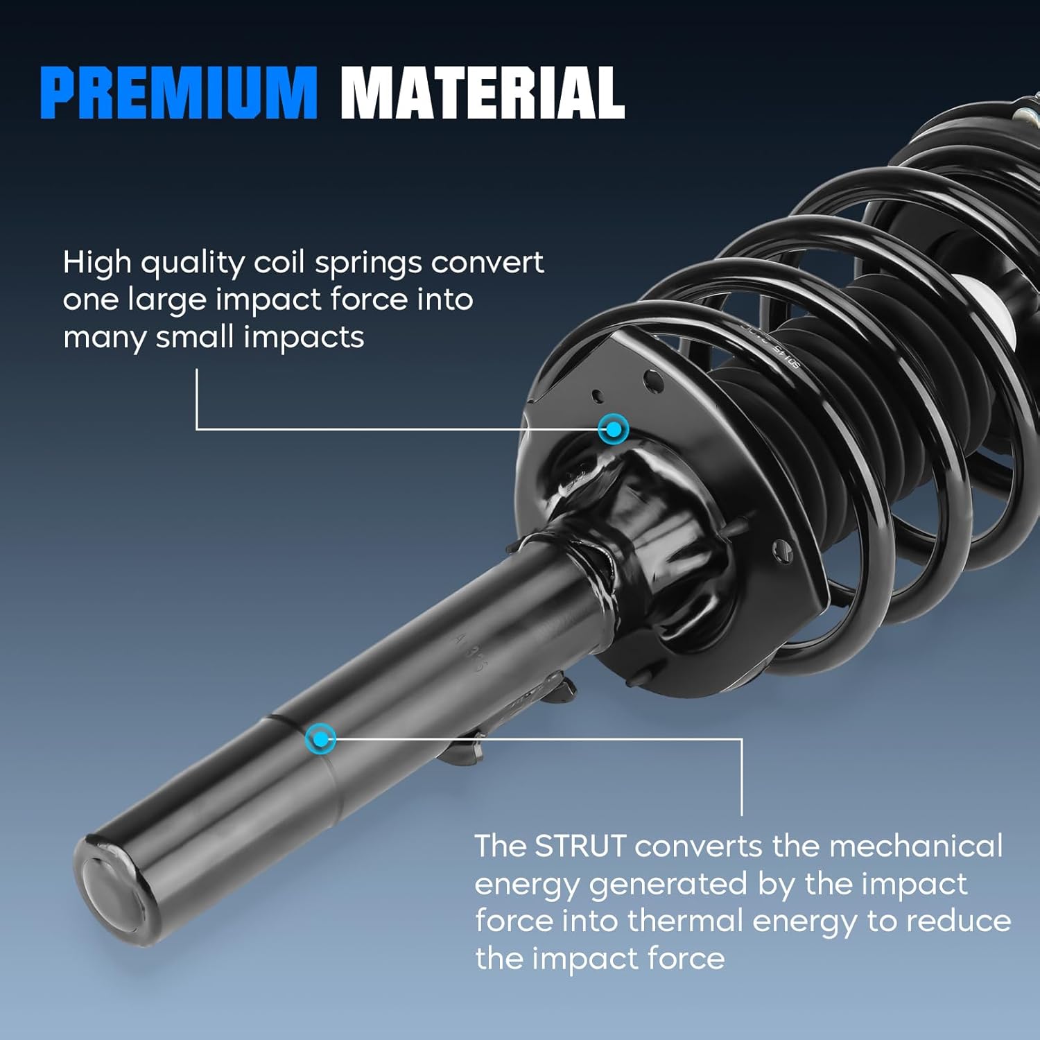 Front Spring Struts & Sway Bar Links for Ford Taurus 1996-2007, for Mercury SABLE 1996-2005, Shock Absorber W/Coil Assembly Replace for 171615, K8734 K8735, 4pc, 1997 1998 1999 2000 2001 2002 2003