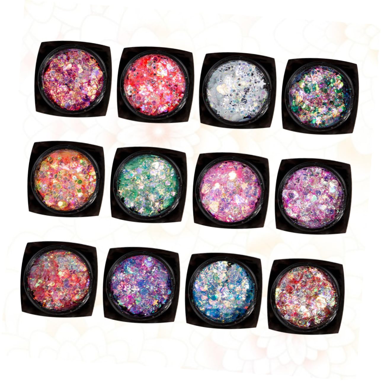 Set Da 2 Pezzi Per Il Trucco Con Paillettes 12 Colori Gel Per Il Corpo Con Paillettes Glitter Per Il Trucco Degli Occhi Unghie Lucentezza Duratura
