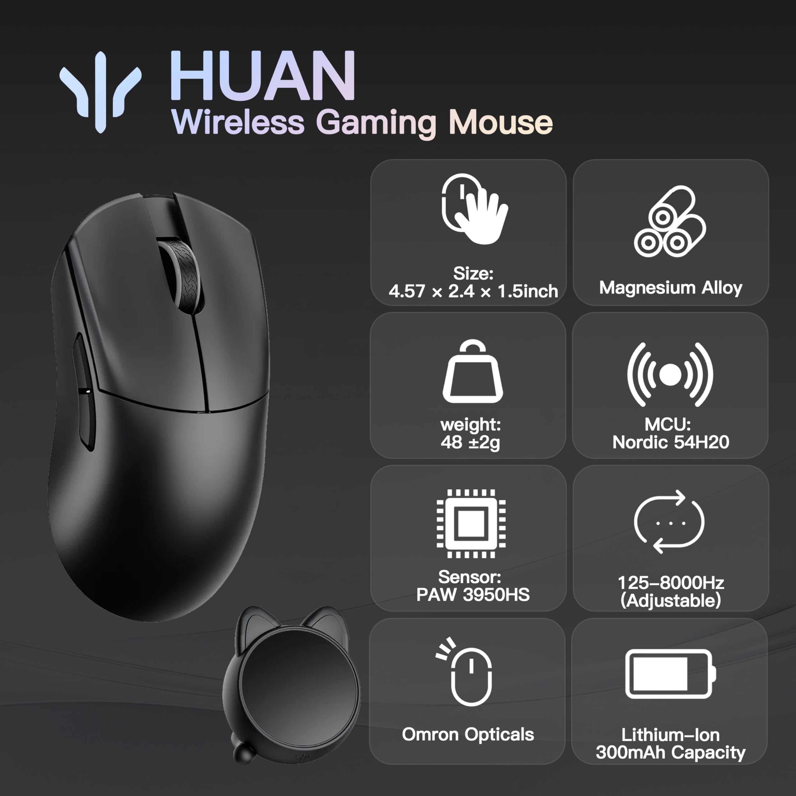 Amazon.com: SMACKAPE WLMOUSE Huan 48g Ultra-Lightweight Magnesium