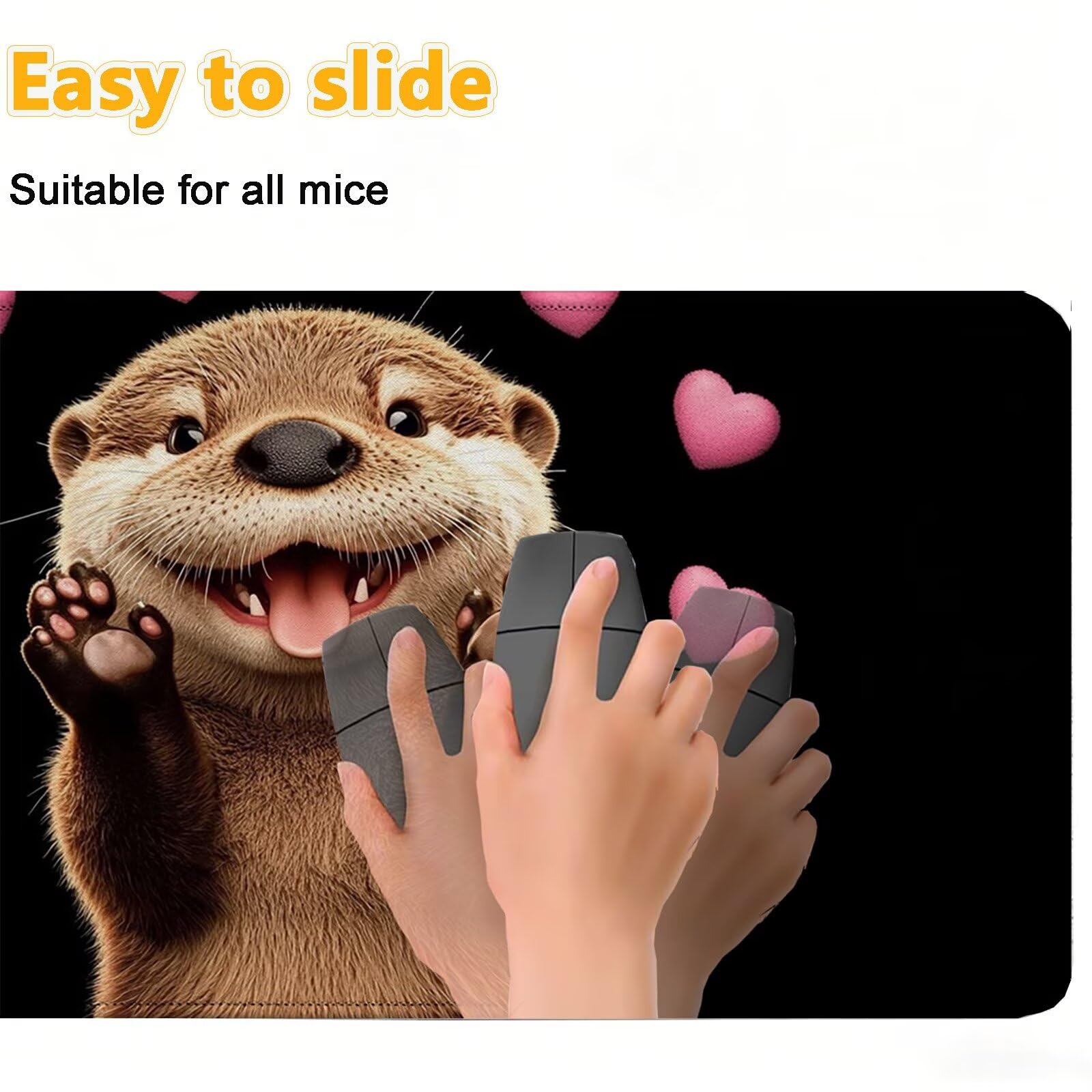 Tappetino Mouse 900x450mm | Superficie Ultra-Liscia | nero 0-z248
