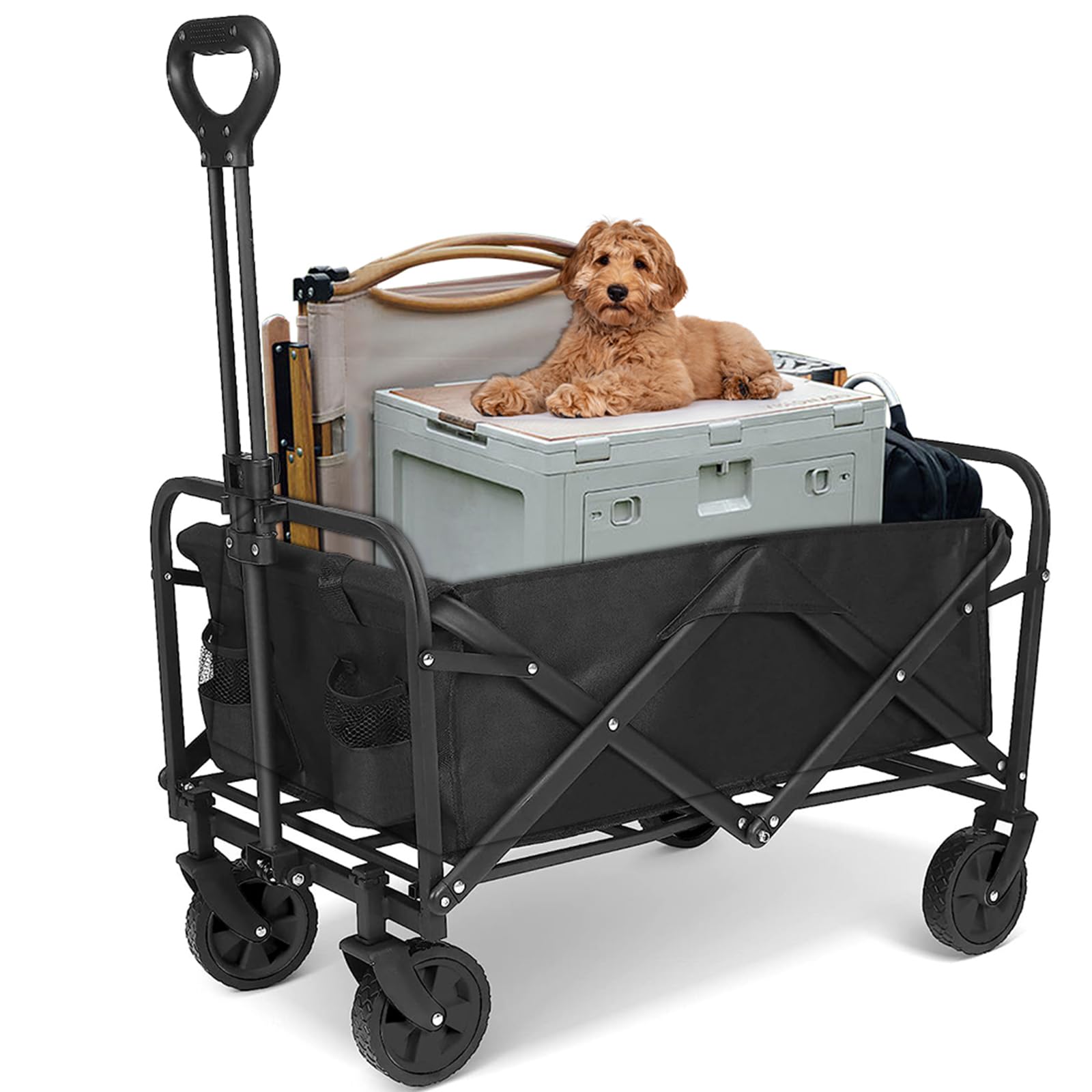 Refein 120L Folding Festival Trolley On Wheels Shopping Trolley