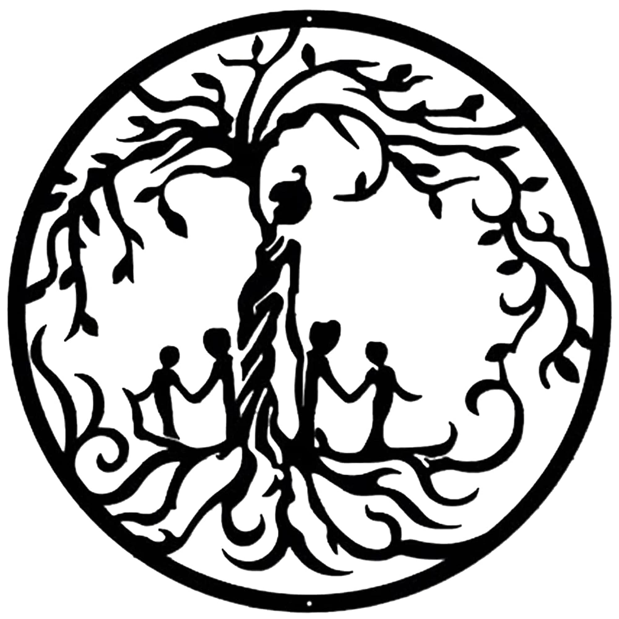 DFrywdgSEY Furniture wall decorations, With Children Hanging Wall Art, Metal Silhouette,Mom with One Kid(Mom with four kids)