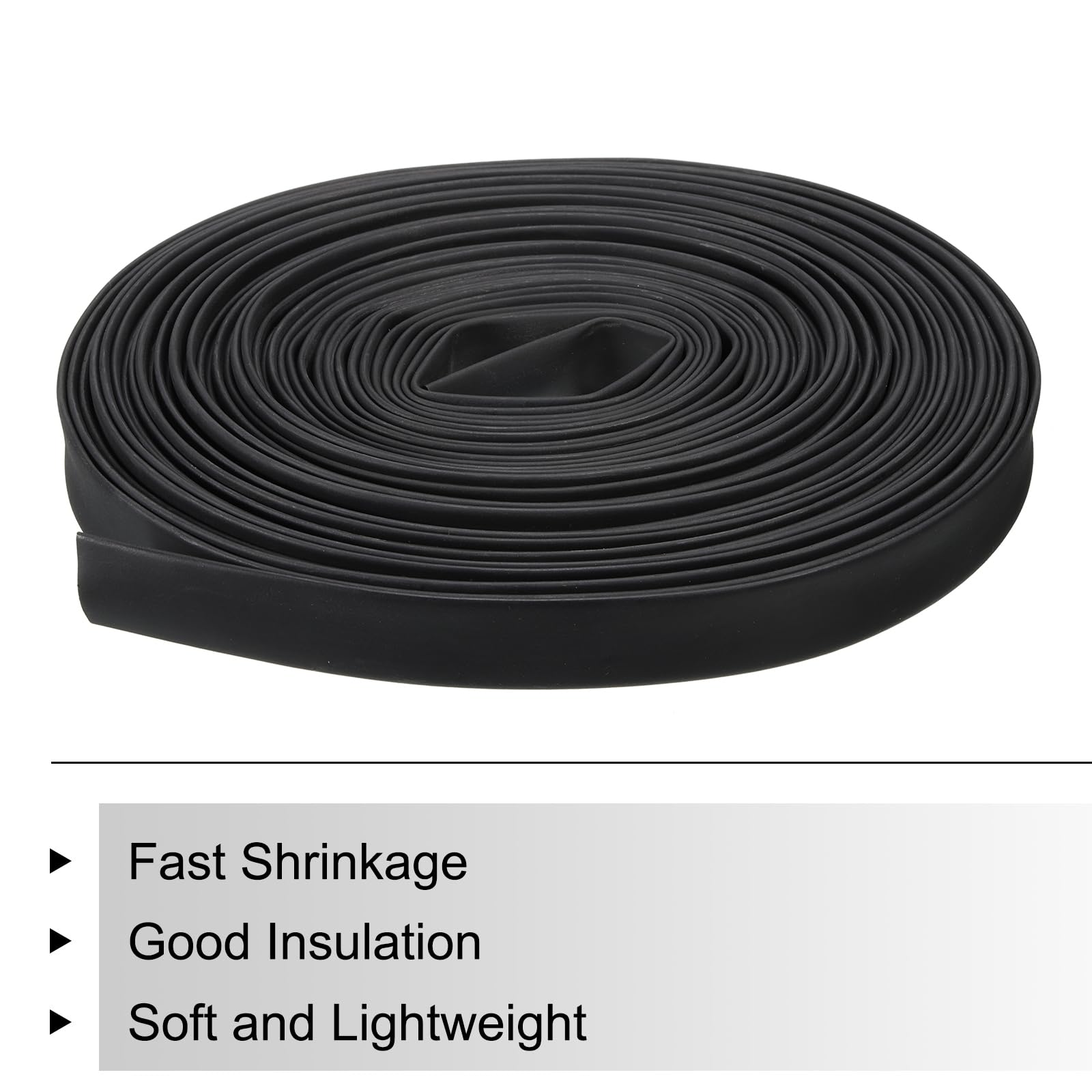 QUARKZMAN 2Pz 12mm Dia 50 Piedi Guaina Termorestringente Nera, 4:1 Tubo Termorestringente per Cavi Elettrici Doppia Parete Adesivo Foderato Marino Impermeabile Industriali Avvolgicavo