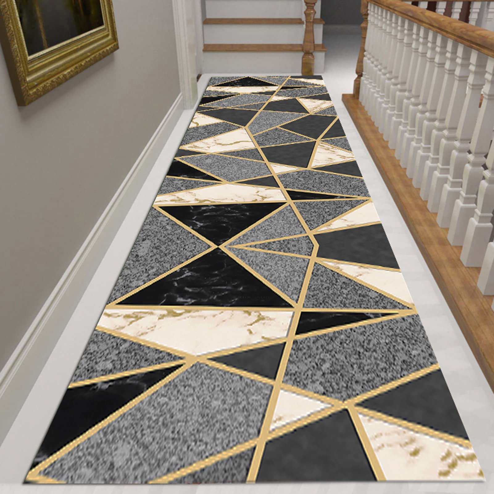 Alfombra lavable antideslizante de goma duradera para pasillos transitados