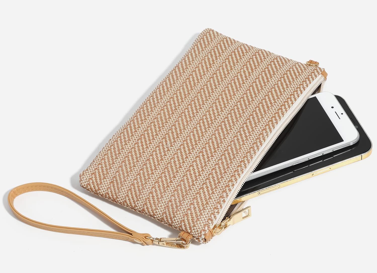 Beurlike Straw Clutch Purses for Women Beach Wristlet Wallet Small Cross body bag for Girls - Image 4