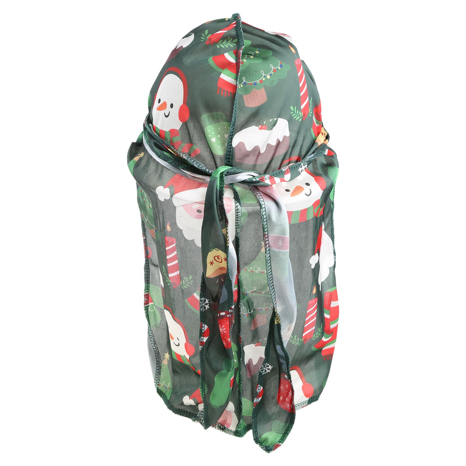 KieTeiiK Beanie Hat,Hip-hop Print Durags Bandana Hat Turban Doo Durag Imitation Silk Christmas Pirate Hat for Biker Daily Decor