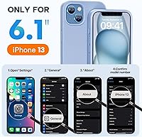 Vista 1345 de Miracase - Funda diseñada para iPhone 13 Pro Max con protector de pantalla, [forro interior de microfibra suave antiarañazos], funda protectora
