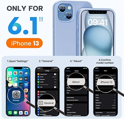 Miniatura 1526 de Miracase - Funda diseñada para iPhone 11 con protector de pantalla, funda de goma de silicona líquida, protección total contra caídas y a prueba