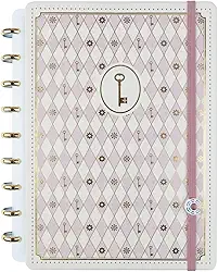 Caderno Inteligente, Médio, Isa Akkari, Rose Key, 190x255 mm, 80 Folhas