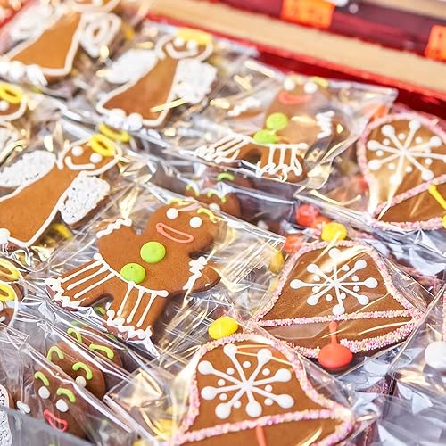 Miniatura 4 de SUREHOME Bolsas de celofán transparentes para galletas, paquete de regalo de 5 x 6 pulgadas, 100 envoltorios autoadhesivos de plástico para dulces