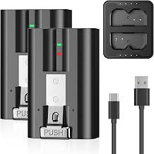 Replacement Batteries 6040 mAh for Ring Battery Video Doorbell with Charging Station Pack of 2 | geeignet für Ring Video Doorbell 2/3/3 Plus/4, Spotlight Cam und Stick Up Cam