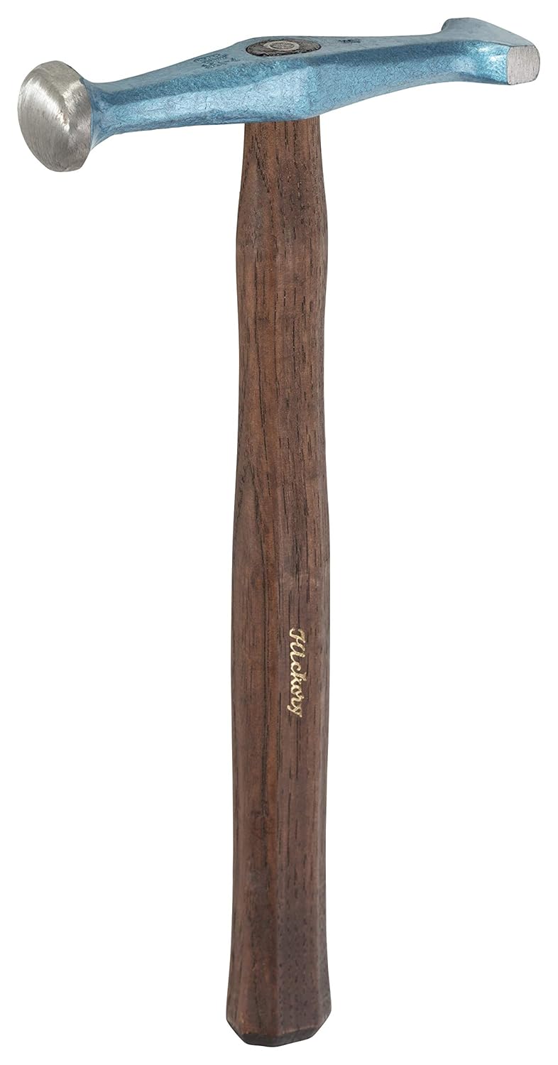 Picard Bumping Hammer, Double Smooth Faces, Professional Planishing Tool for Auto & Motorcycle Bodywork, Alloyed Steel, Dual Curved Hickory Handle, 500g