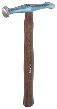 Picard Bumping Hammer, Double Smooth Faces, Professional Planishing Tool for Auto & Motorcycle Bodywork, Alloyed Steel, Dual Curved Hickory Handle, 500g