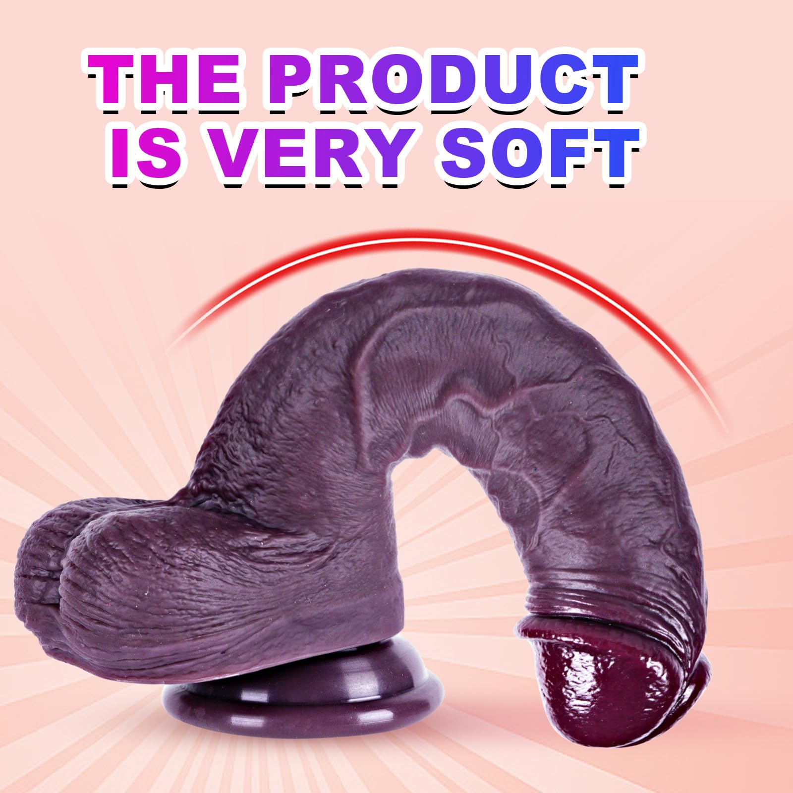 Dildo gigante realistico XXL da 33 cm,realizzato in silicone a doppia densità,con potenti ventose per la stimolazione del punto G e dell'ano, flessibile e super grande, adatto sia a uomini che a donne
