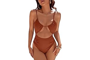 Womens One Piece Swimsuit Flattering Cut Out Cheeky Swimwear