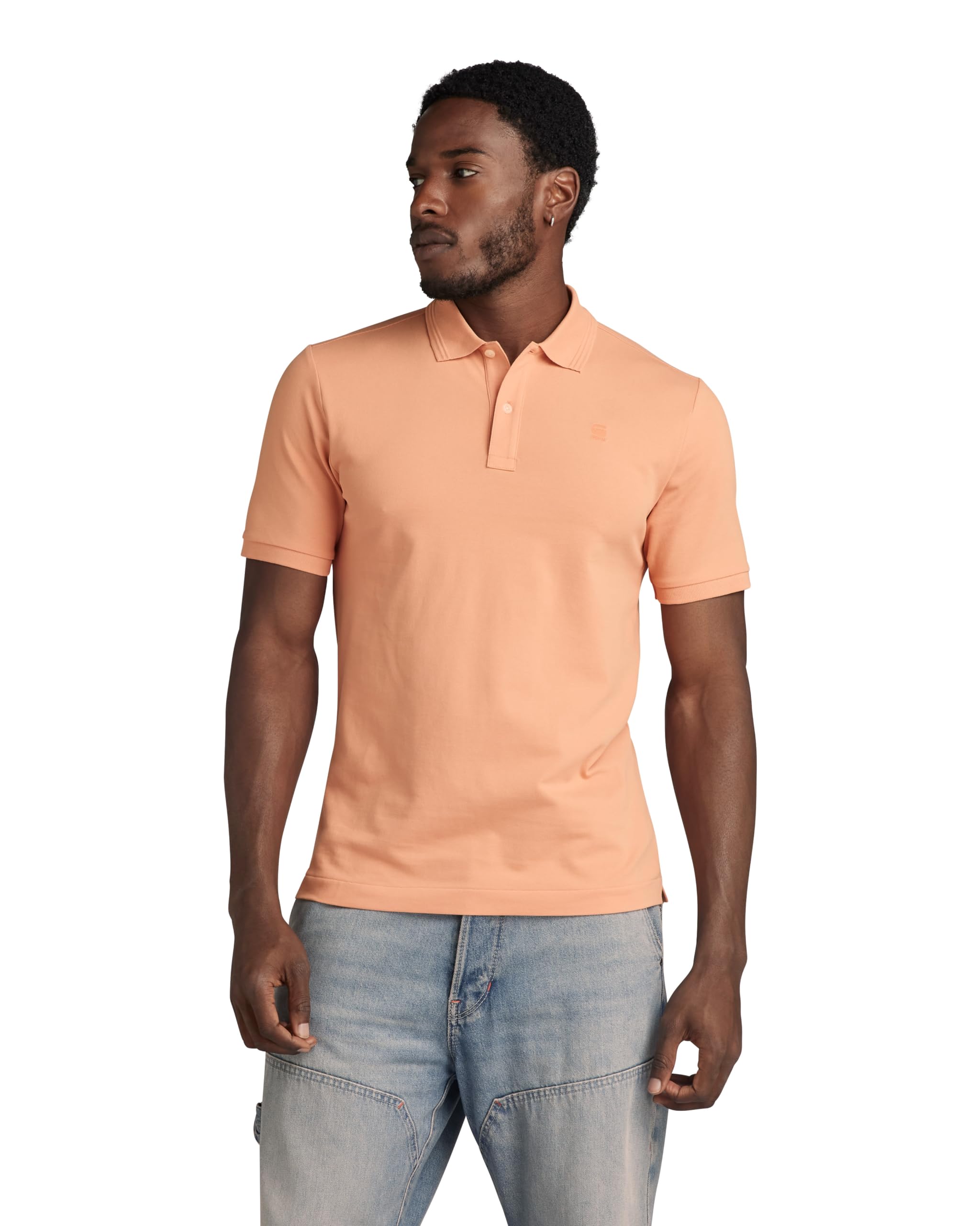 G-Star Men's Orange (Peach Bloom D11595-5864-G280) Dunda Slim Polo Xxl