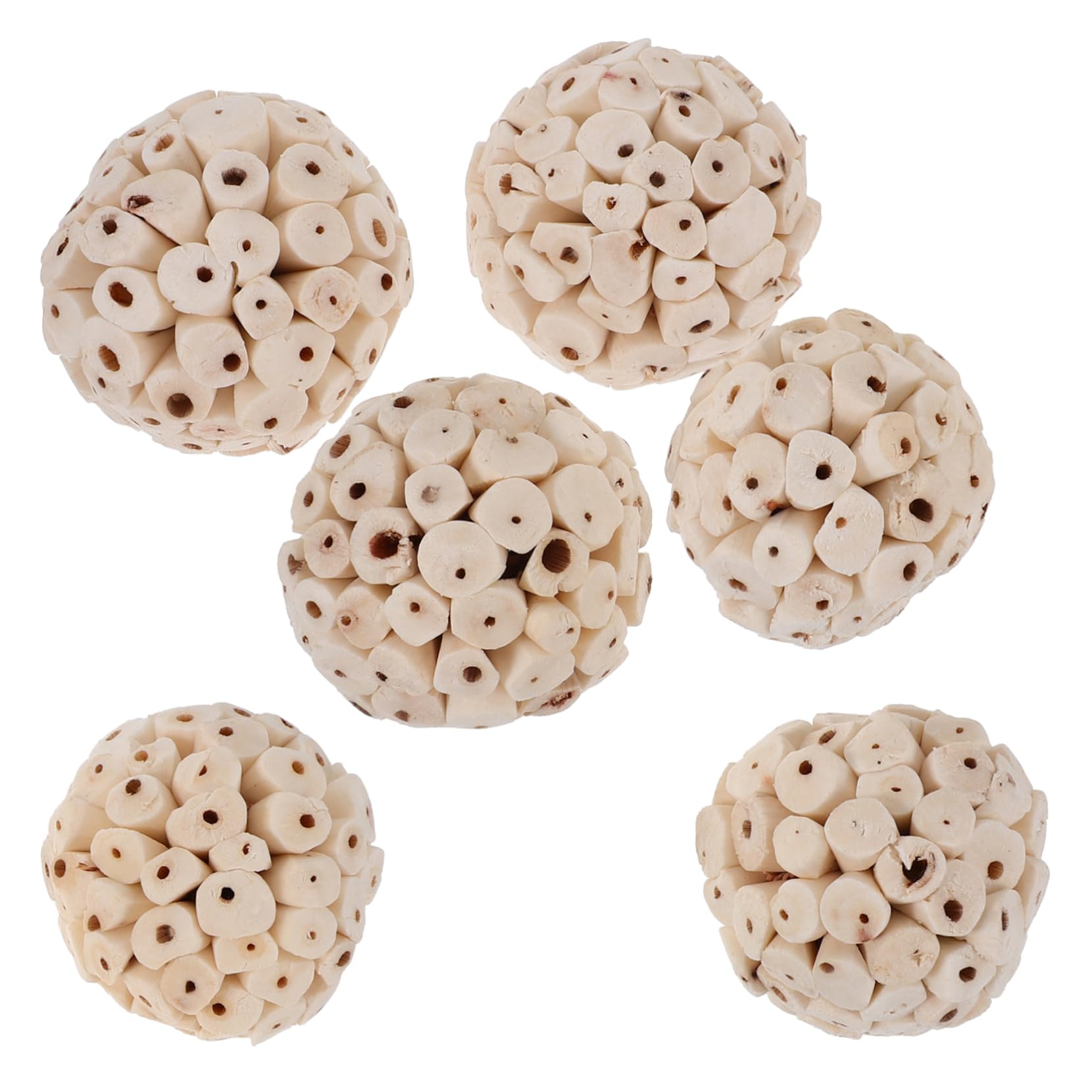 VANZACK 30pièces Jouet à Mâcher pour Oiseaux Et Petits Animaux Balles Écologiques pour Perroquets Chinchillas Et Cobayes