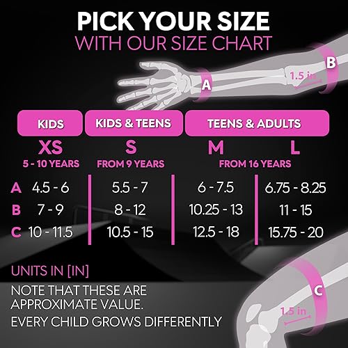 Miniatura 6 de SKATEWIZ Juego de rodilleras y coderas para niños y muñequeras para patinaje sobre ruedas 6 piezas, equipo de protección para adultos y niños,