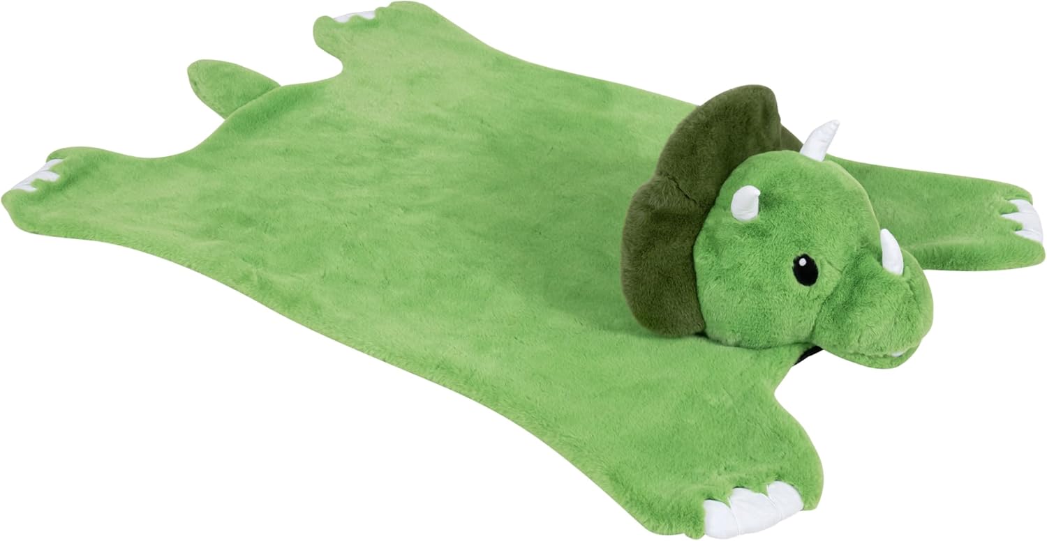 Plush PlushieRugs - Animal Rug for Kids Room, Fluffy Nursery and Fur Kids Rugs for Playroom - Big Large Stuffed Animals Irregular Shaped Rug that Works Great as Child Bedroom Area Rug (Dinosaur)
