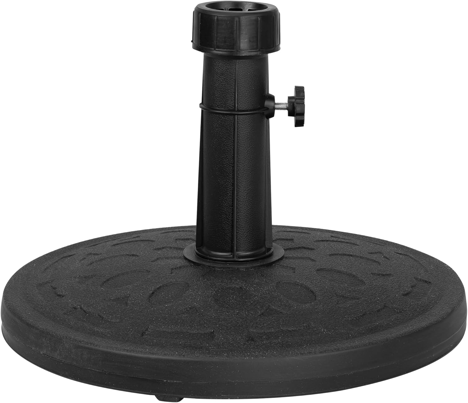 Northlight Geometric Pattern Round Base Stand for Patio Umbrellas - 18" - Black