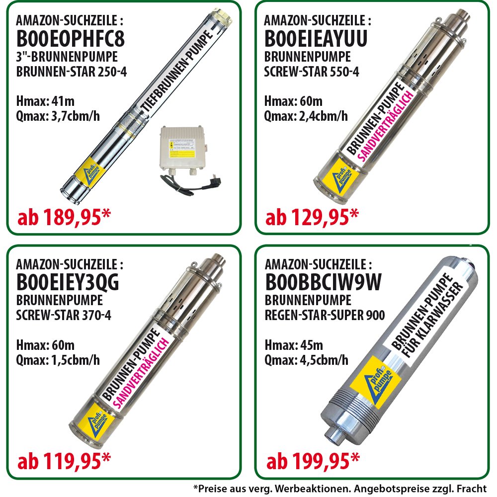 POMPA A PRESSIONE SOMMERSA - POMPA SOMMERSA Regen-Star SUPER 750 con 25m cavo per l'uso d'acqua piovana, barile, serbatoio, cisterna POMPA con COLLEGAMENTO per estrazione a galleggiante
