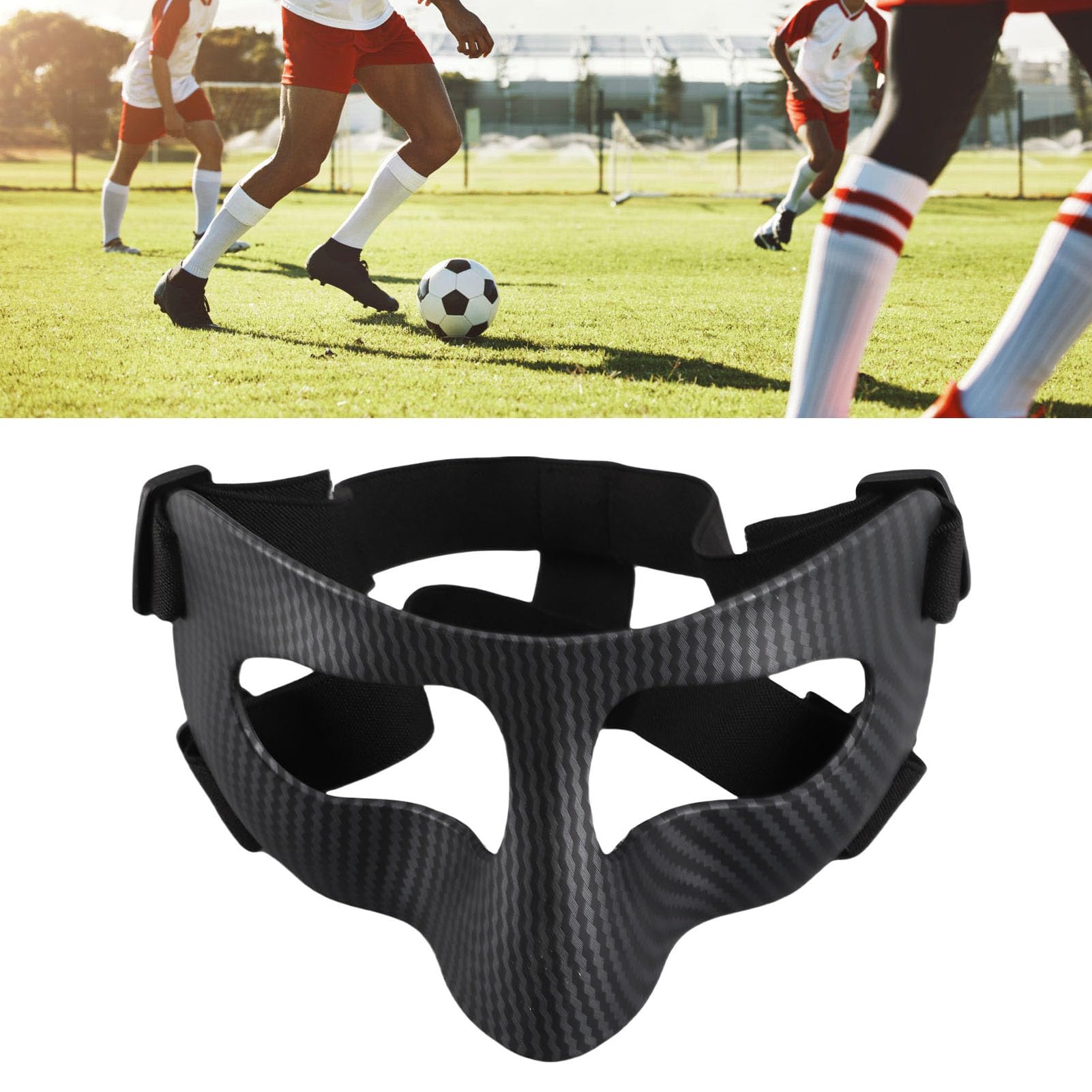 Pongnas Nasenschutz, Stoßdämpfender Sport-Gesichtsschutz für Fußball, Basketball, Kampfsport, mit Strapazierfähigem, Hochfestem Material und Konturiertem Design für Komfort