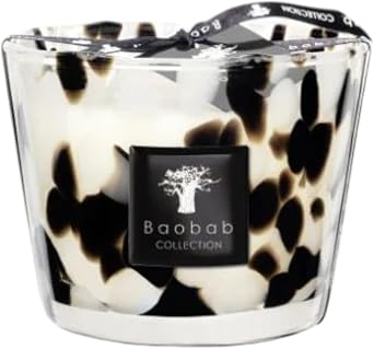 Baobab Collection Scented Candle - Luxury Home Fragrances - Handmade EU MAX 10, Black Pearls - Ginger, Grapefruit, Rose
