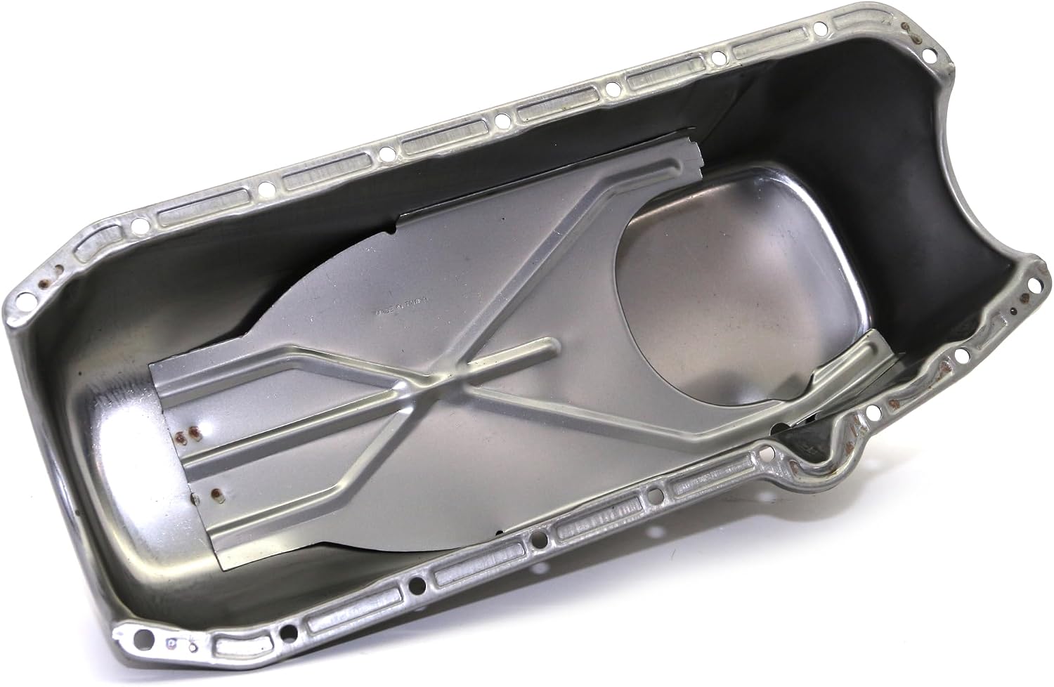 Steel Oil Pan – Fits 1958–1979 Chevy Small Block 283–400 – OEM-Style – Raw Steel Finish