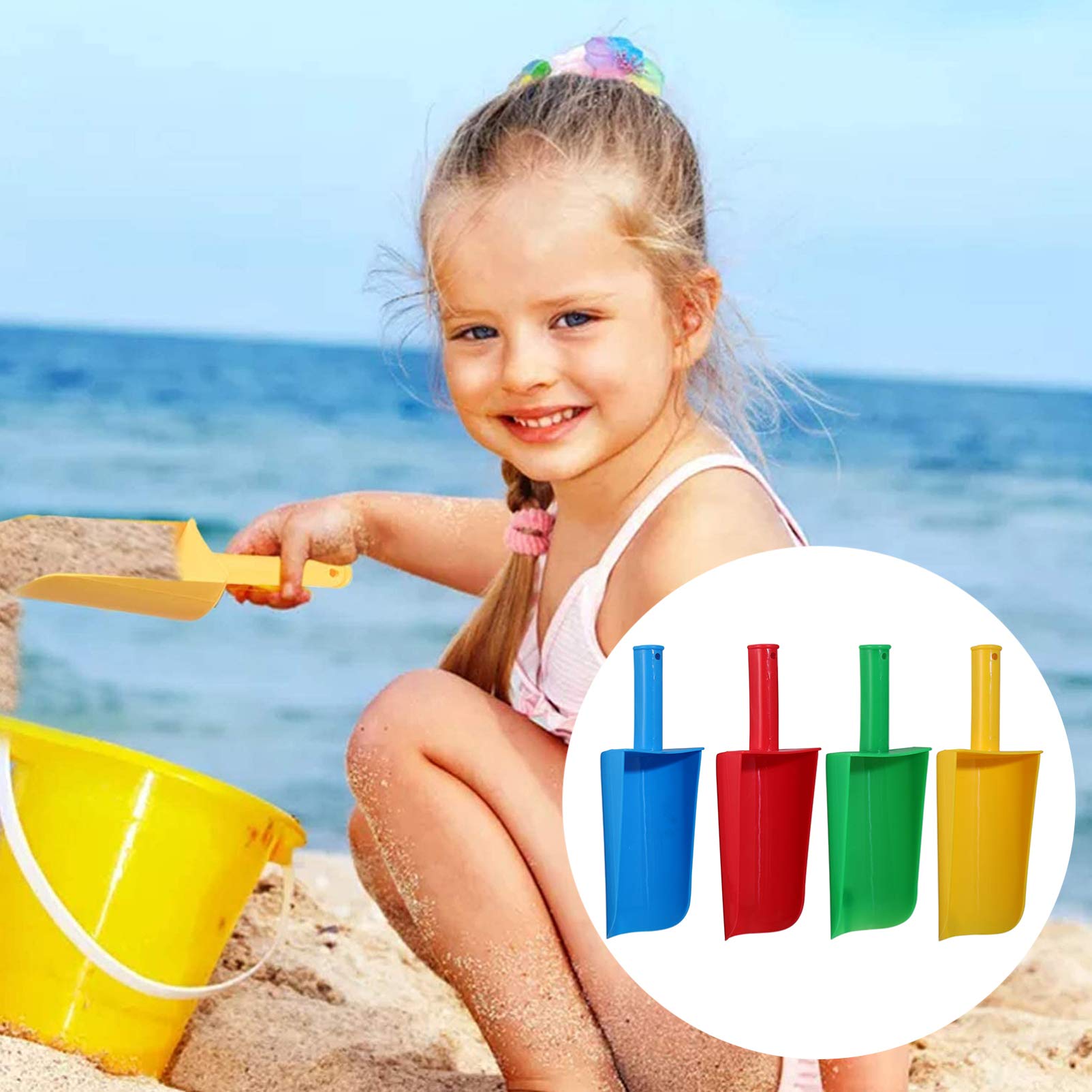 Toddmomy 4pcs Boys and Girls Shovel Toys Beach Toys for Boys and Girls Mini Shovel Shape Plastic Material Fun for Summer Beach Park Home Random