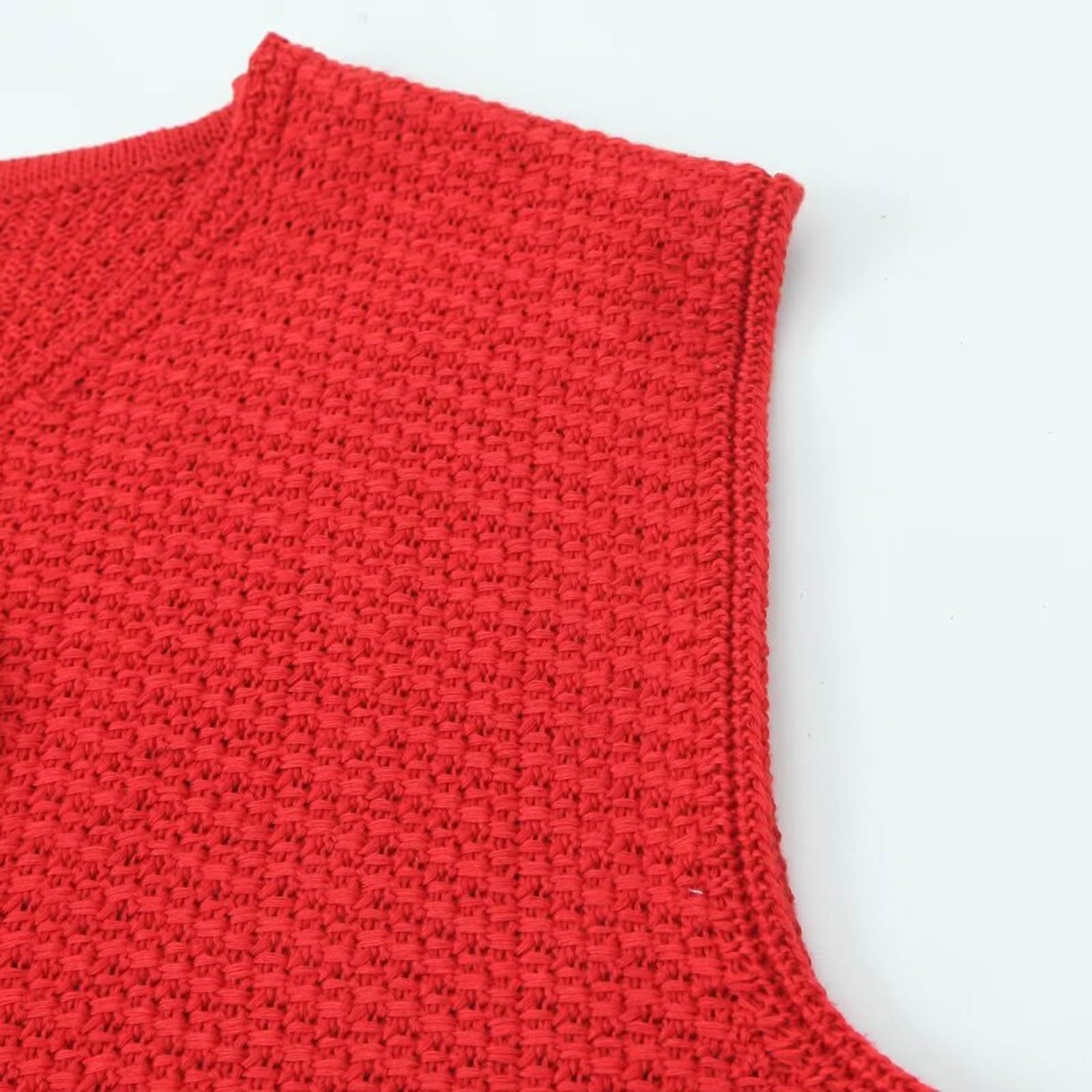 Fragment Chaleco de punto sin mangas de moda para mujer con cuello en V pequeño chaqueta de maternidad invierno