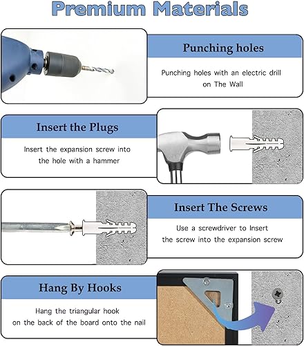 Miniatura 6 de LiebHome Pizarra blanca de borrado en seco, pizarra magnética de borrado en seco de 12 x 16 pulgadas para pared, marco de aluminio pizarra blanca