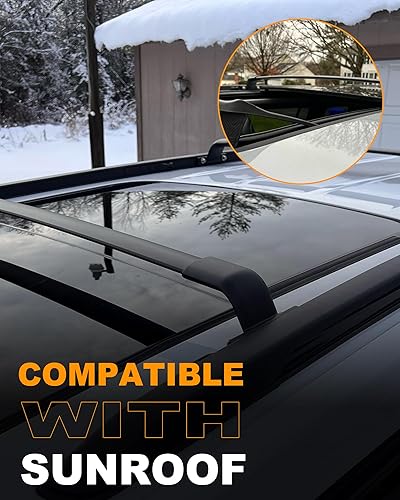 Vista 18 de Snailfly Barras transversales para portaequipajes para Jeep Grand Cherokee L de 3 filas 2021 2022 2023 2024 2025 y 2022 2023 2024 2025 accesorios