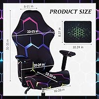 Vista 3 de Moukeren Juego de fundas impresas para sillas de juegos con alfombrilla de mouse y funda para reposabrazos, elástica, lavable a máquina, funda