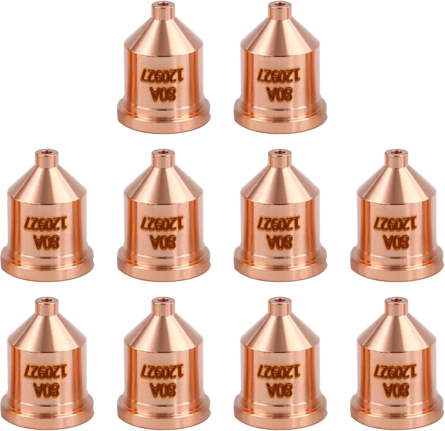 10pcs 120927 Nozzle 80A Fit for Hypertherm PMX 1000/1250/1650/T80/T100 Plasma Cutting Torch Consumables