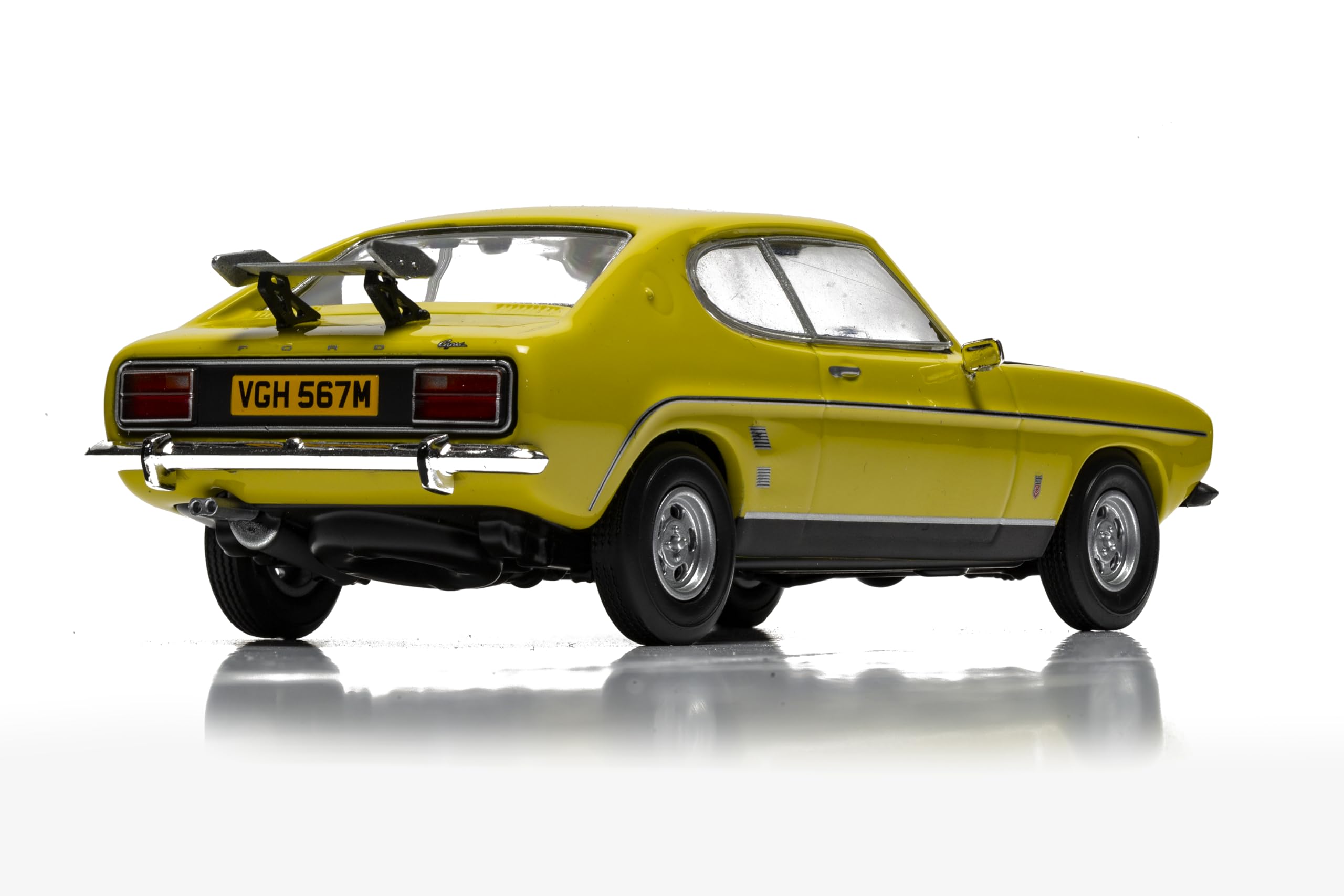 Corgi VA13319 Ford Capri MkI 3.0 GXL Daytona Yellow Diecast Modellauto – Richard Hammonds Das kleinste Zahnrad im Maßstab 1:43, detaillierte Druckgusskonstruktion, vorgefertigte Automodelle