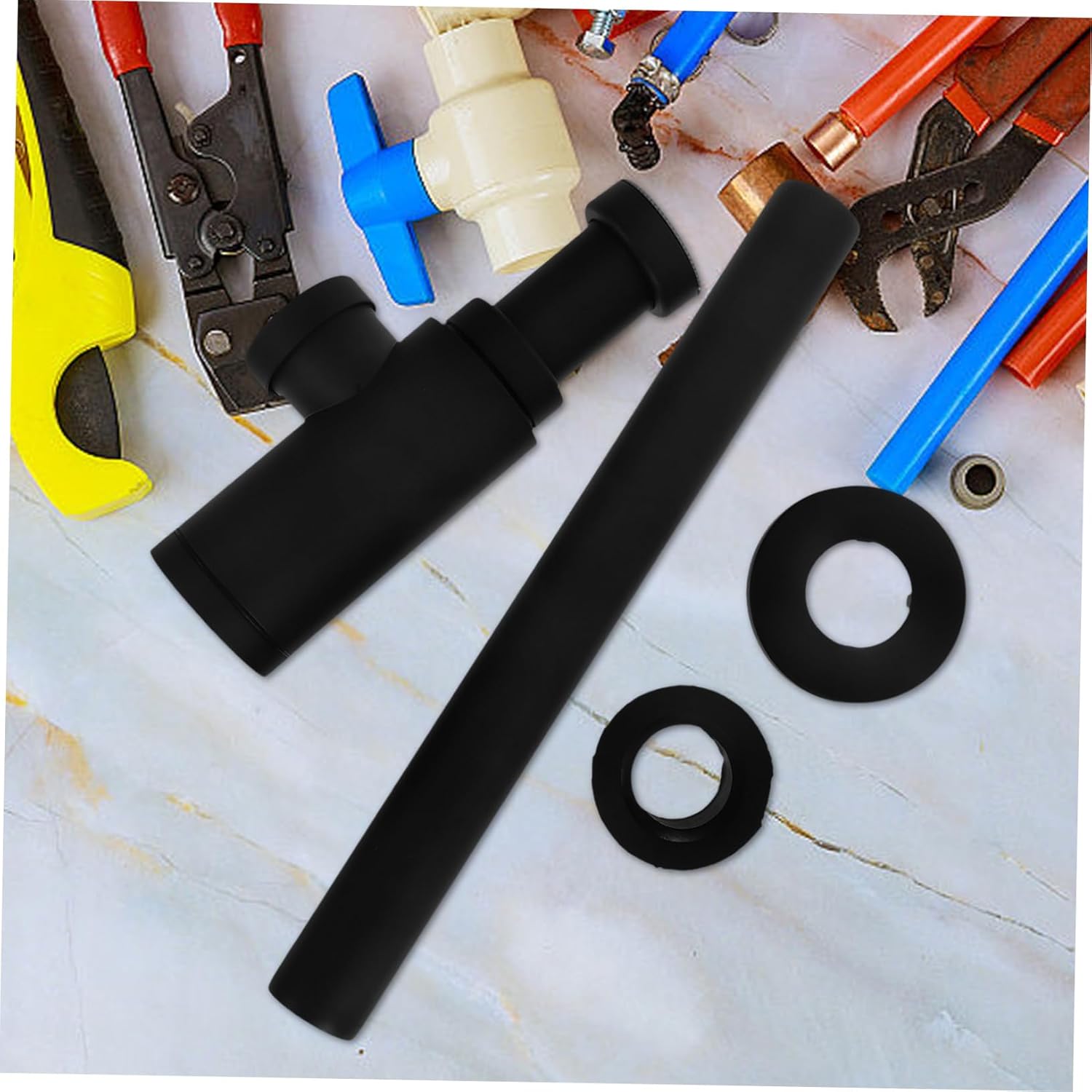 Drain Pipe Kitchen Bathroom Sink Easy Installation Versatile Fit for Washbasins Sleek Design Prevents Construction