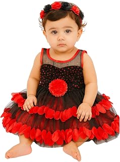Stumble Fashion Baby Girls Midi/Knee Length Festive/Wedding Dress (Gold, Black, Sleeveless) | | Price In India