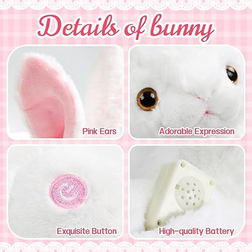 Miniatura 7 de SpecialYou Schnauzer - Juguete de peluche con luz musical de 10 pulgadas con luces nocturnas, canciones de cuna, cumpleaños para niños pequeños