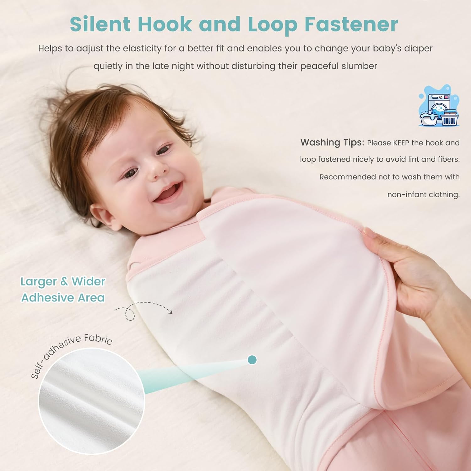 Baby Swaddle Sleep Sack, 1.0 Tog New-Parent-Friendly Swaddle for Newborns & infant 3-6 Months Baby Wearable Blanket Reduce Startle Reflex, Newborn Boys Girls Registry Essentials - Image 3