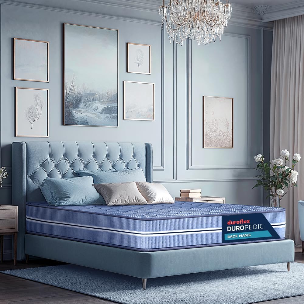 Duroflex Back Magic - Doctor Recommended Orthopaedic High Density Coir, 6 Inch Queen Size Firm Mattress for Back Support & Posture Alignment (78x60x6 Inch) Blue