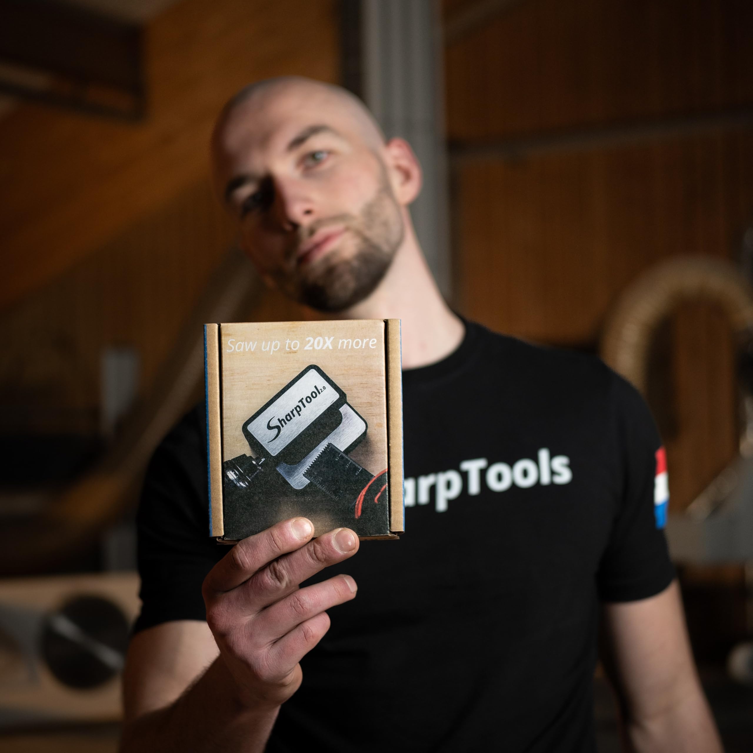 SharpTool 2.0 Afilador para Hojas de Sierra Multitool – Afilador de Precisión para Taladro para Afilar Hojas de Inmersión BIM, HCS y HSS, Accesorio para Herramienta Multifunción