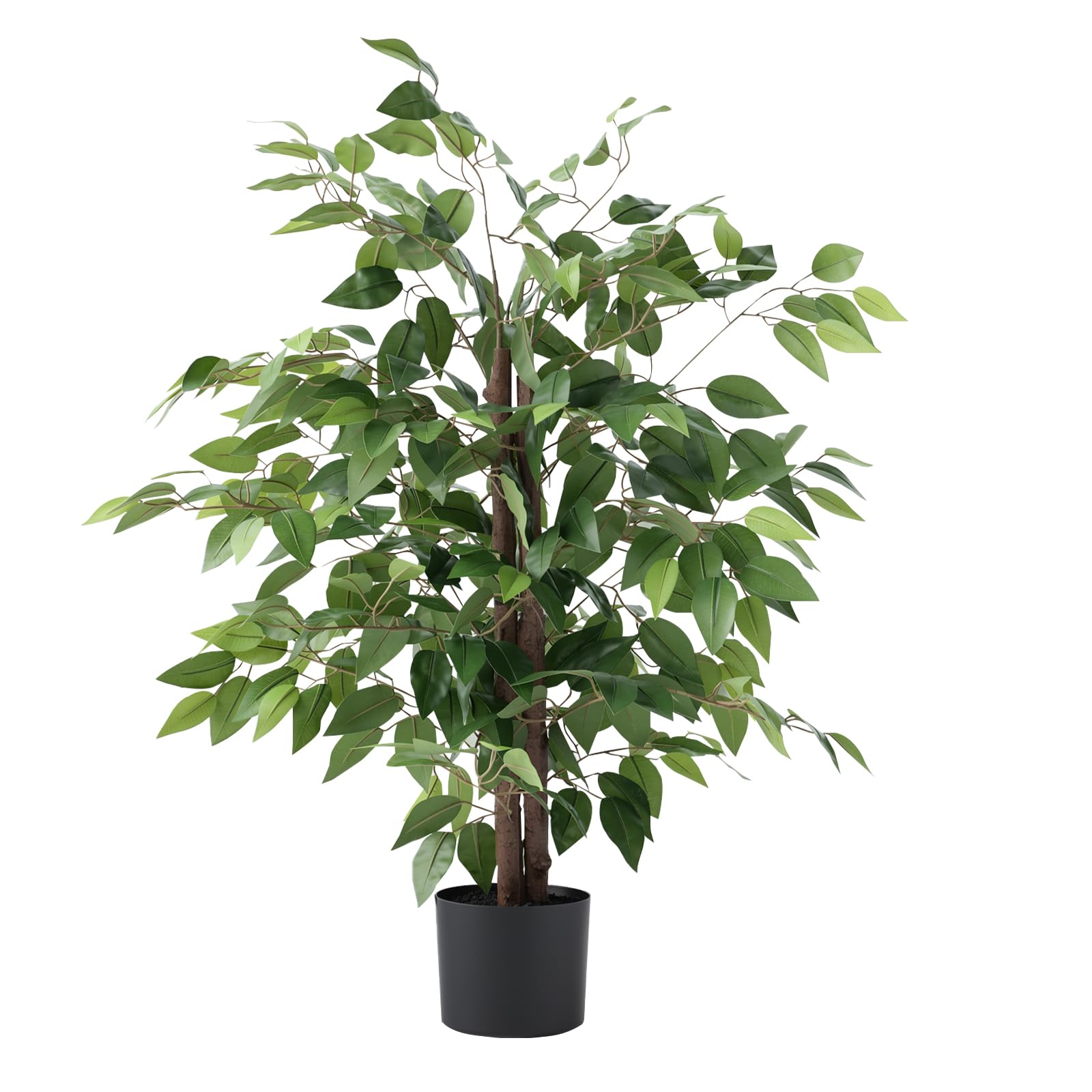Panana 94cm Faux Green Bushy Ficus Tree–Artificial Plant with Pot (1 Pack)