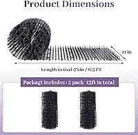 Vista 2 de Toopify - Estera disuasoria de jardín para gatos, con espinas, de 13 pies (2 unidades de 6.5 pies).