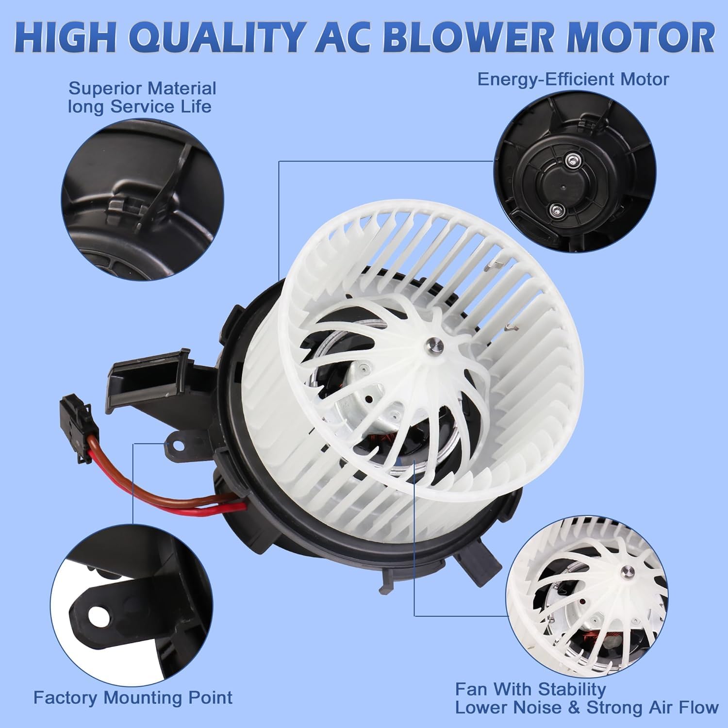 Ventola di ricambio per interni A4 8K2 8K5 8KH A5 8T3 8TA 8F7 Q5 8RB 8K1820021A 8K1820021B 8K1820021B 8K1820021C